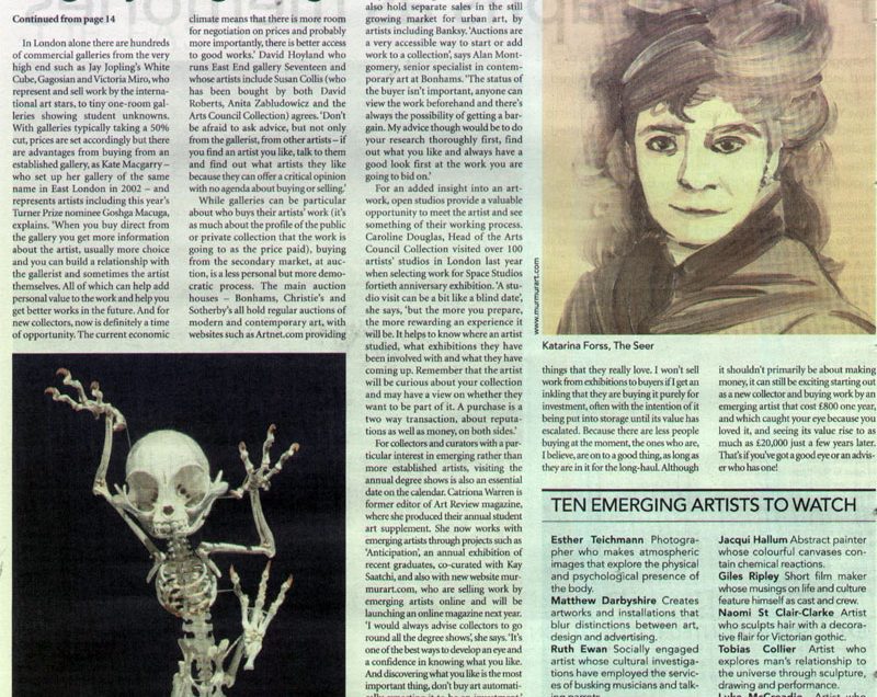 The Times, Investing in Art – Bright Young Things – 16 Dec 2008