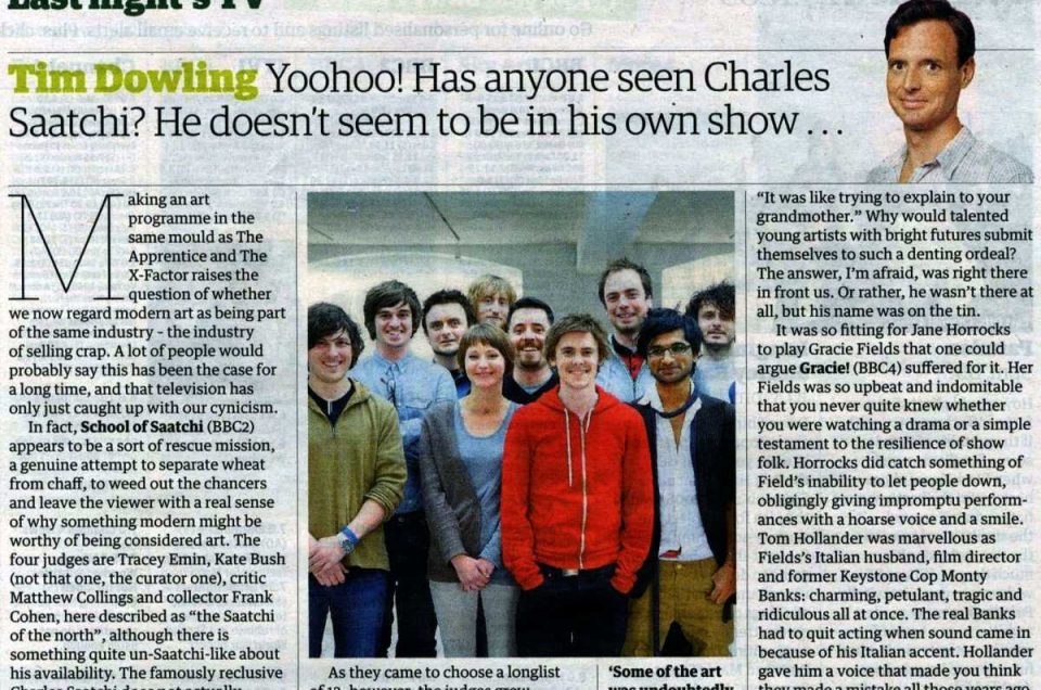 Yoohoo! Has anyone seen Charles Saatchi?